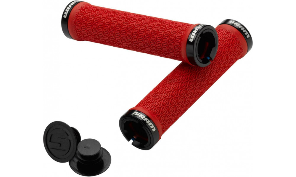 Stūres rokturi SRAM DH Silicone Lock-on double clamp red 