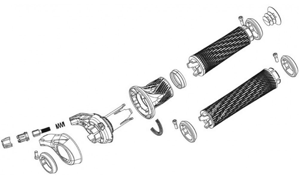 Pārslēdzēja roktura servisa komplekts SRAM grip assembly for X0 index 3-speed 