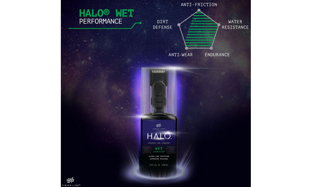 Ķēdes eļļa Finish Line HALO Wet 120ml + Smart Luber - 9