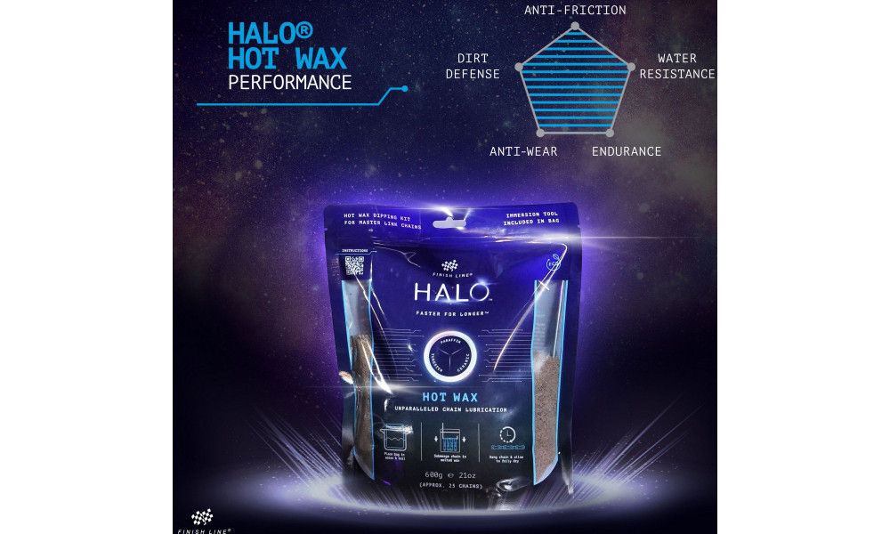 Ķēdes eļļa Finish Line HALO Hot Wax 600g - 8