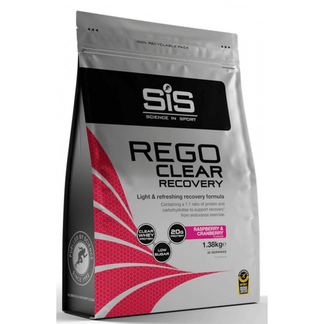 Sporta uztura pulveris SiS Rego Clear Recovery Raspberry & Cranberry 1.38kg