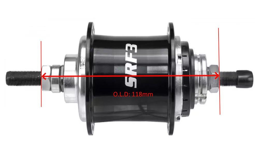 Aizmugurējā rumba Sturmey-Archer S­RF3 Alu 36H 3-speed freewheel black - 3