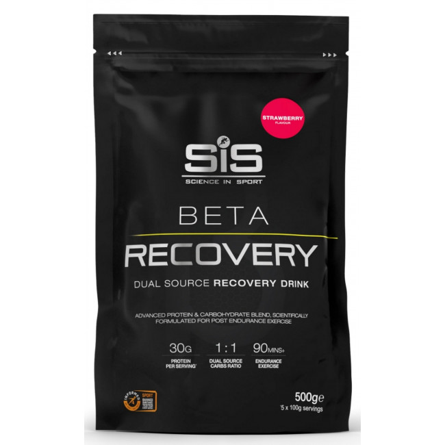 Sporta uztura pulveris SiS Beta Recovery Strawberry 500g