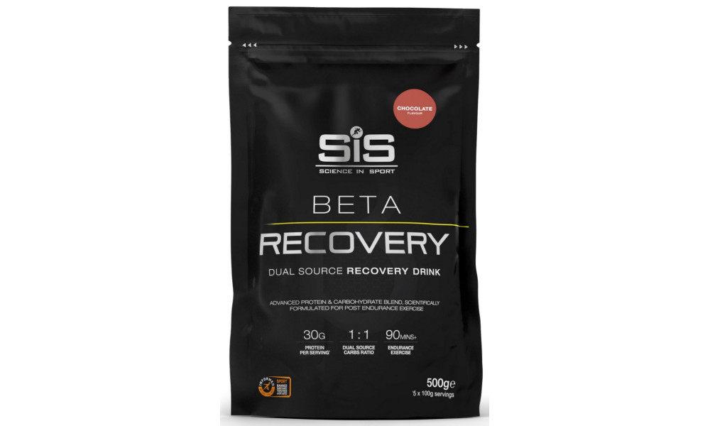 Uztura bagātinātājs pulveris SiS Beta Recovery Chocolate 500g 