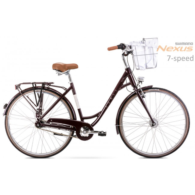 Velosipēds Romet Pop Art Lux 28" Alu 2022 bordo mat