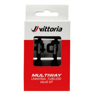 Bezkameru ventilis Vittoria Multiway alloy black 60mm 2gab.