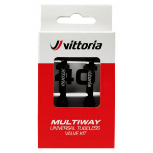 Bezkameru ventilis Vittoria Multiway alloy black 80mm 2gab.