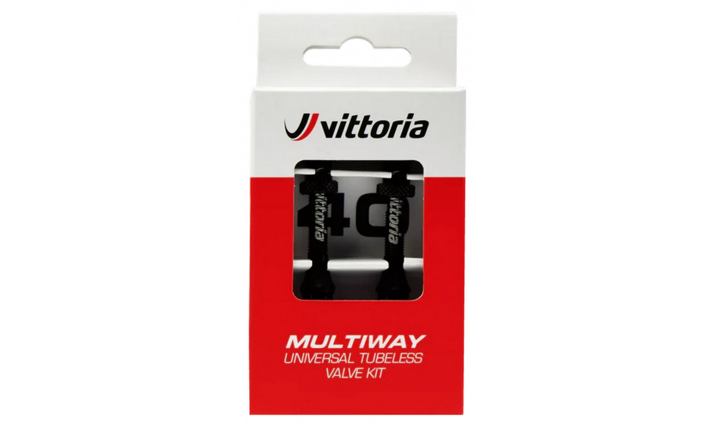 Bezkameru ventilis Vittoria Multiway alloy black 80mm 2gab. 