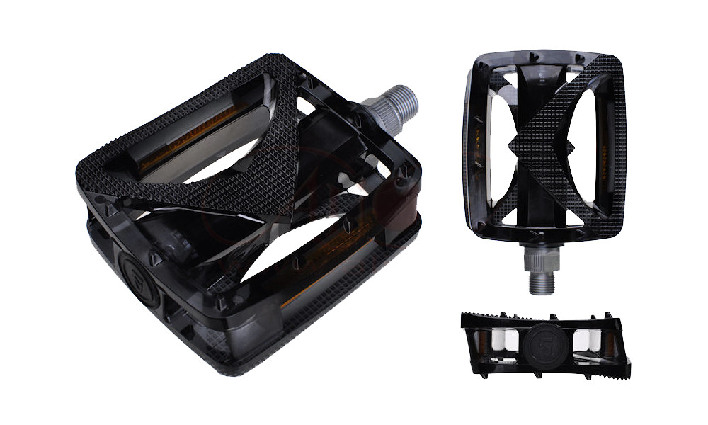 Pedāļi VP-885 Polycarbonate BMX axle Boron black 
