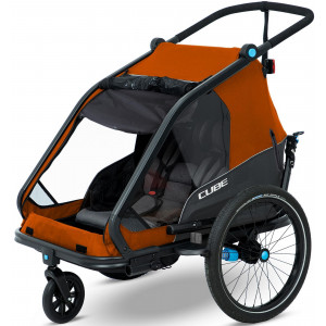 Velo piekabe Cube Kids Double CMPT X Actionteam grey'n'orange