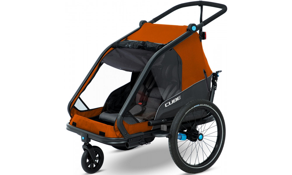 Velo piekabe Cube Kids Double CMPT X Actionteam grey'n'orange - 1