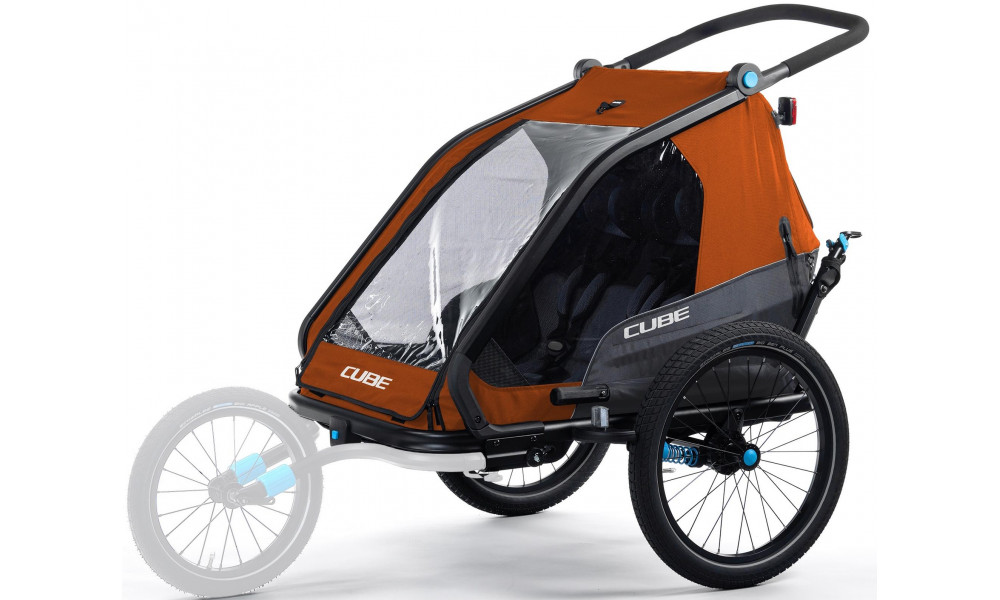 Velo piekabe Cube Kids Double CMPT X Actionteam grey'n'orange - 2