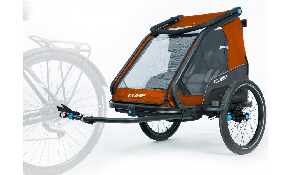 Velo piekabe Cube Kids Double CMPT X Actionteam grey'n'orange - 3