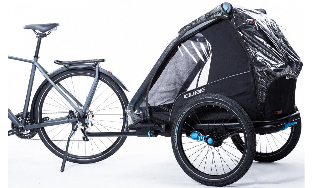 Pārsegs no lietus Cube for Kids Trailer Double CMPT transparent - 2