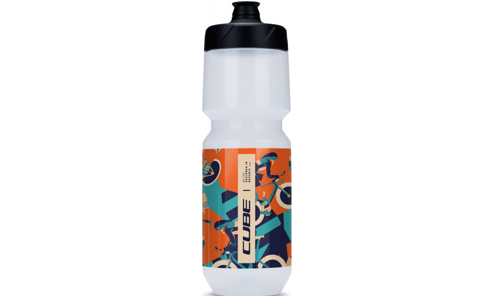 Pudele Cube Flow 750 blue'n'orange 