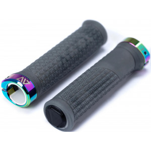 Stūres rokturi ACID Icon Pro 140mm Lock-on translucent black'n'oilslick