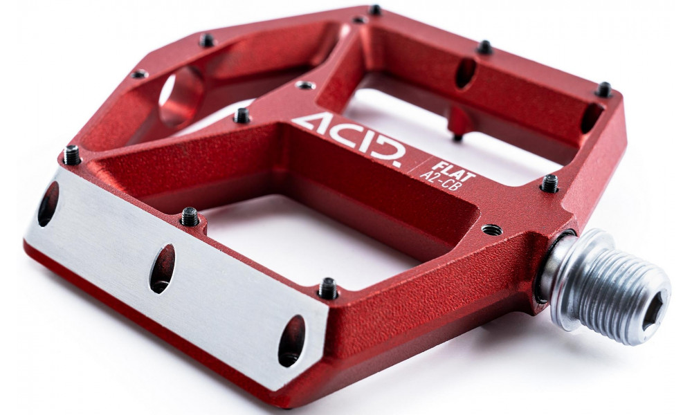 Pedāļi ACID Flat A2-IB Alu red - 2