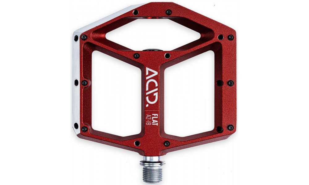 Pedāļi ACID Flat A2-IB Alu red - 3