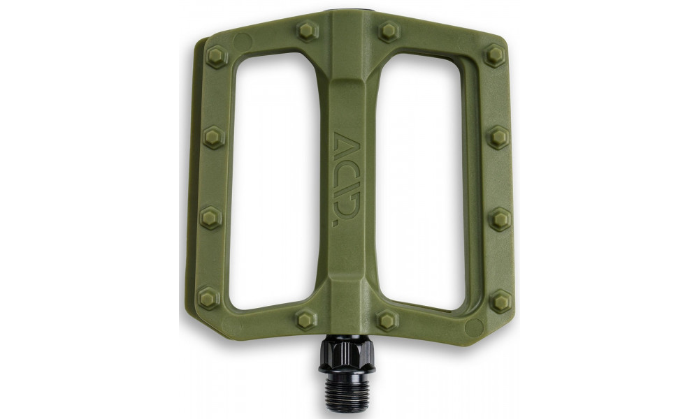 Pedāļi ACID Flat C3-ZP plastic olive green - 2