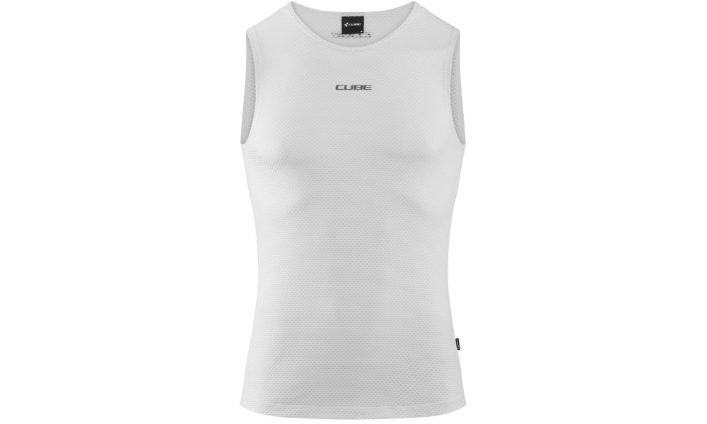 Apakškrekls Cube Mesh Sleeveless white 