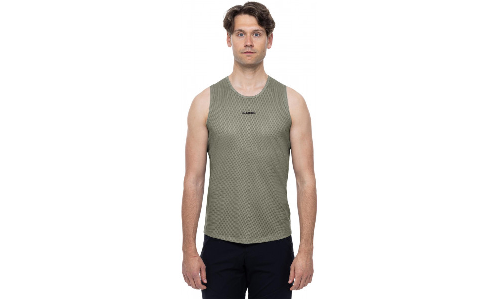 Apakškrekls Cube Mesh Sleeveless olive - 5