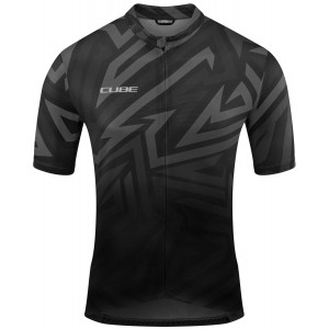 Velos krekls Cube MTB CMPT S/S Full Zip black'n'grey
