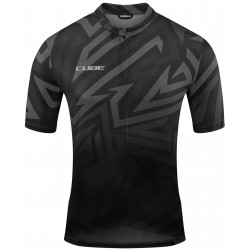 Velos krekls Cube MTB CMPT S/S Full Zip black'n'grey