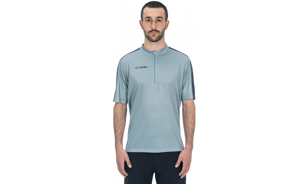 Velos krekls Cube MTB CMPT S/S Half Zip grey - 5