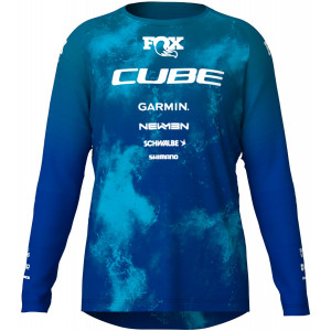 Velos krekls Cube X Actionteam MTB L/S blue'n'green