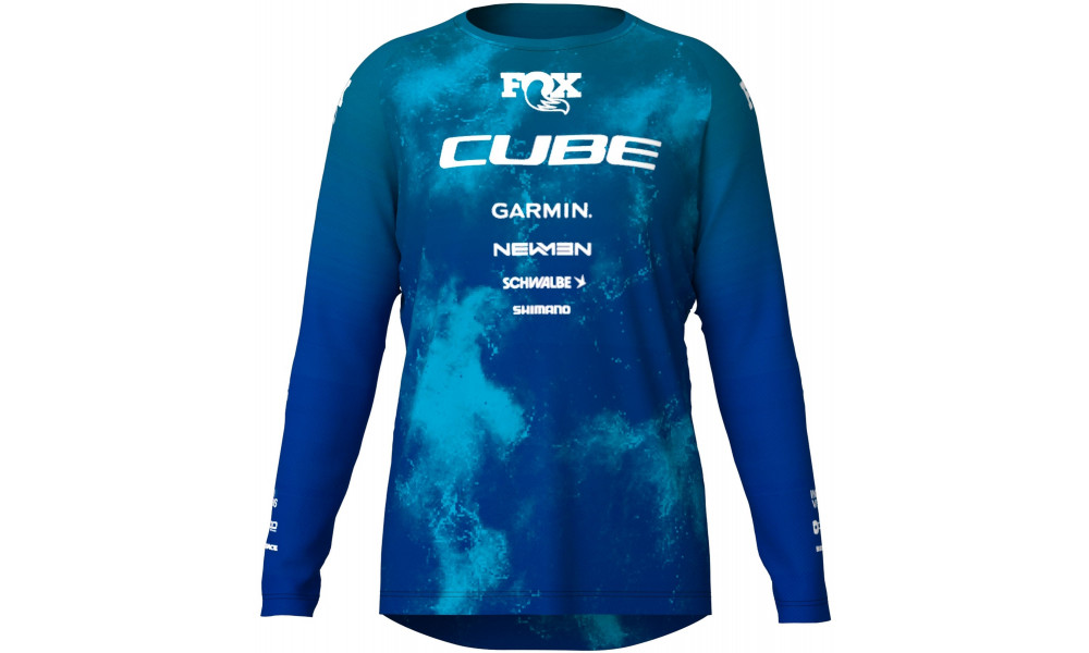 Velos krekls Cube X Actionteam MTB L/S blue'n'green - 1