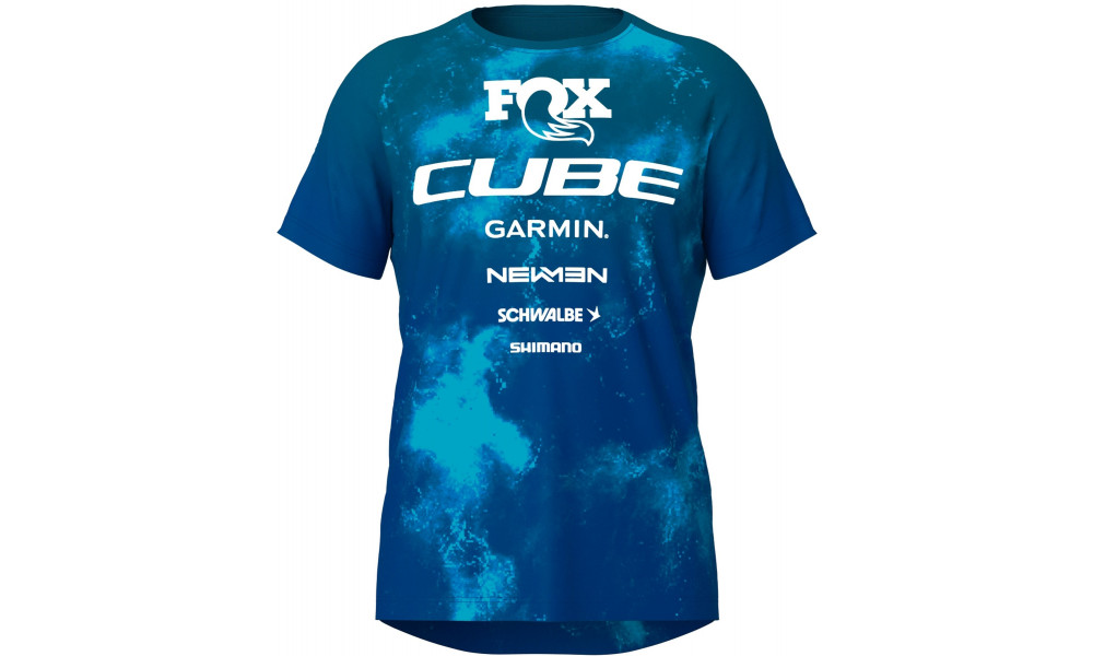 Velos krekls Cube X Actionteam MTB S/S blue'n'green - 1