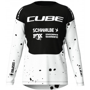 Velos krekls Cube X Factory Racing MTB L/S black'n'white