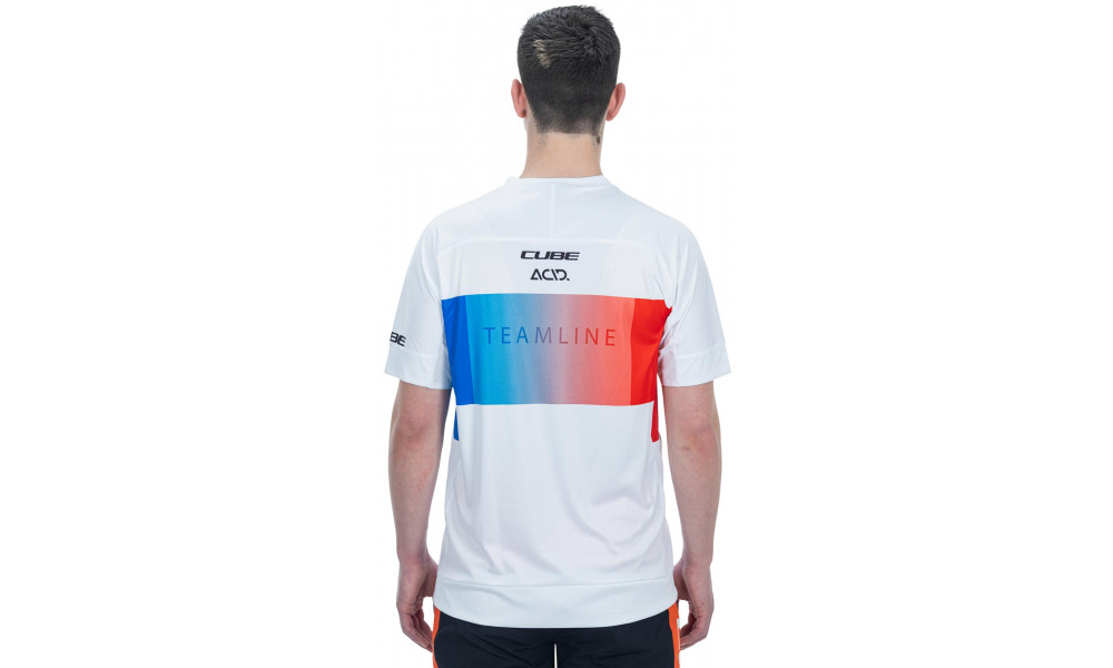 Velos krekls Cube Round S/S MTB white'n'blue'n'red - 4