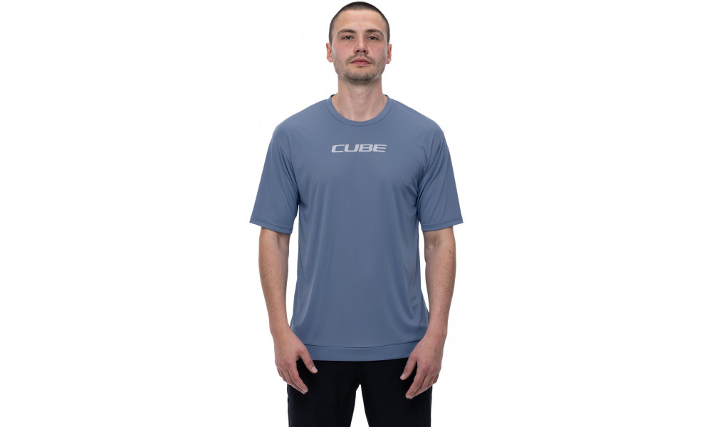 Velos krekls Cube Round TECH MTB S/S smoke blue - 4