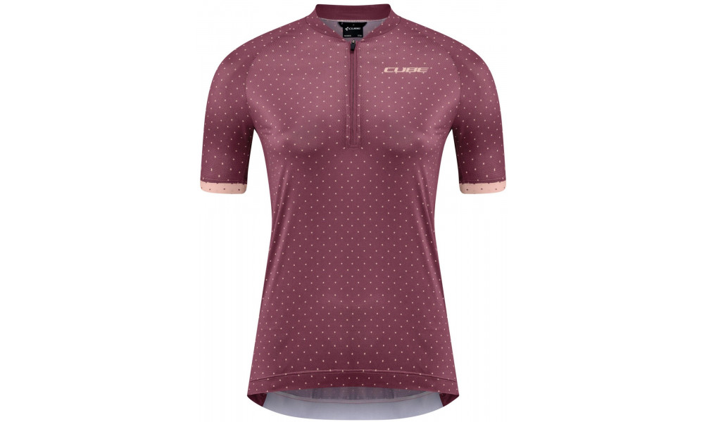 Velos krekls Cube MTB WS S/S Half Zip berry - 1