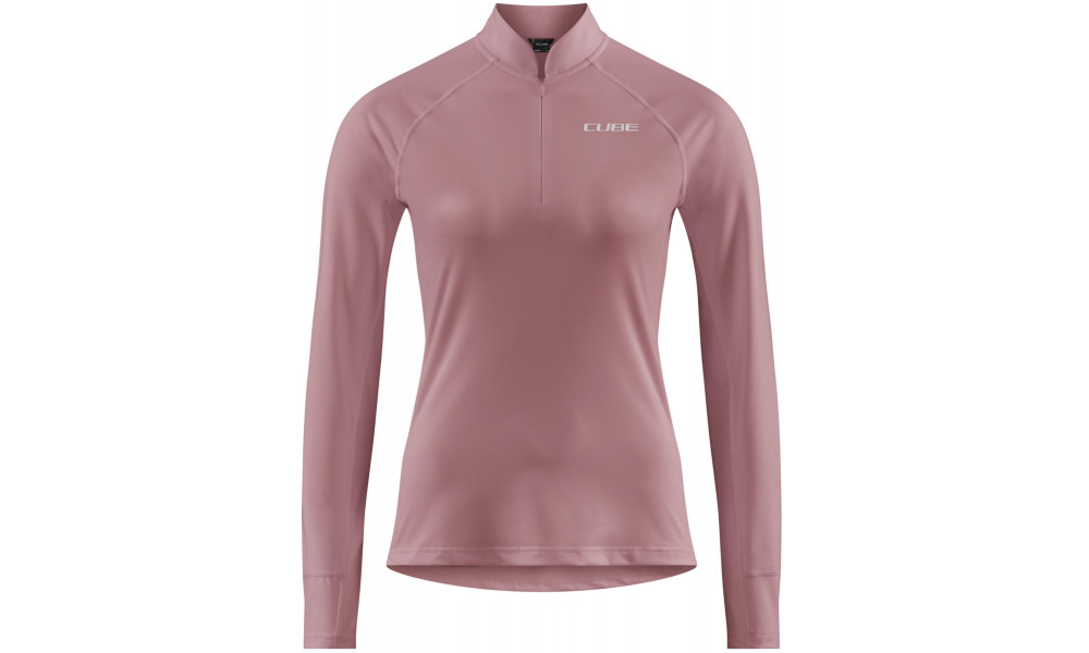Velos krekls Cube MTB WS L/S Half Zip rose - 1