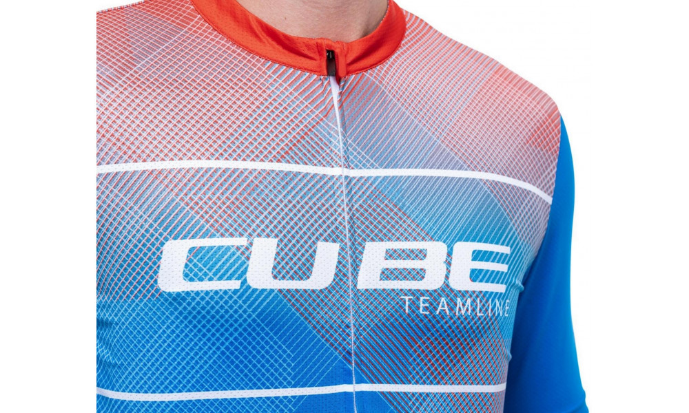 Velos krekls Cube CMPT Road/XC S/S white'n'blue'n'red - 2