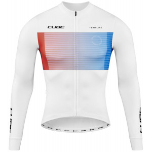Velos krekls Cube Road/XC L/S white'n'blue'n'red