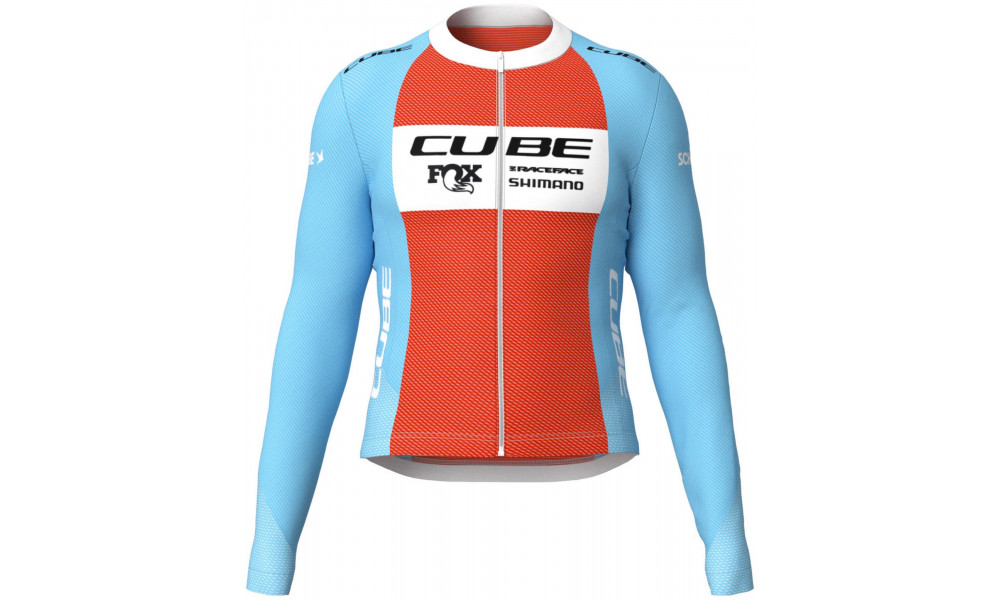 Velos krekls Cube X Factory Racing Road/XC L/S blue'n'orange - 1