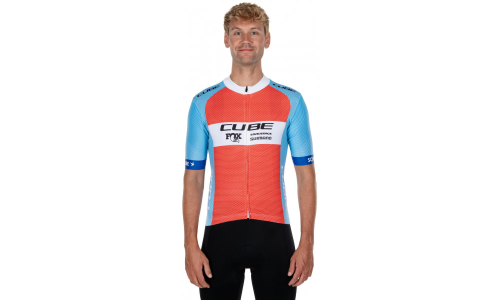Velos krekls Cube X Factory Racing Road/XC S/S blue'n'orange - 3