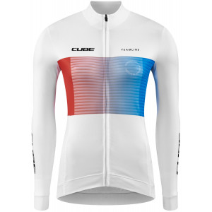 Velos krekls Cube WS Road/XC L/S white'n'blue'n'red