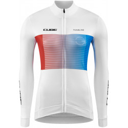 Velos krekls Cube WS Road/XC L/S white'n'blue'n'red Velos krekls Cube WS Road/XC L/S white'n'blue'n'red
