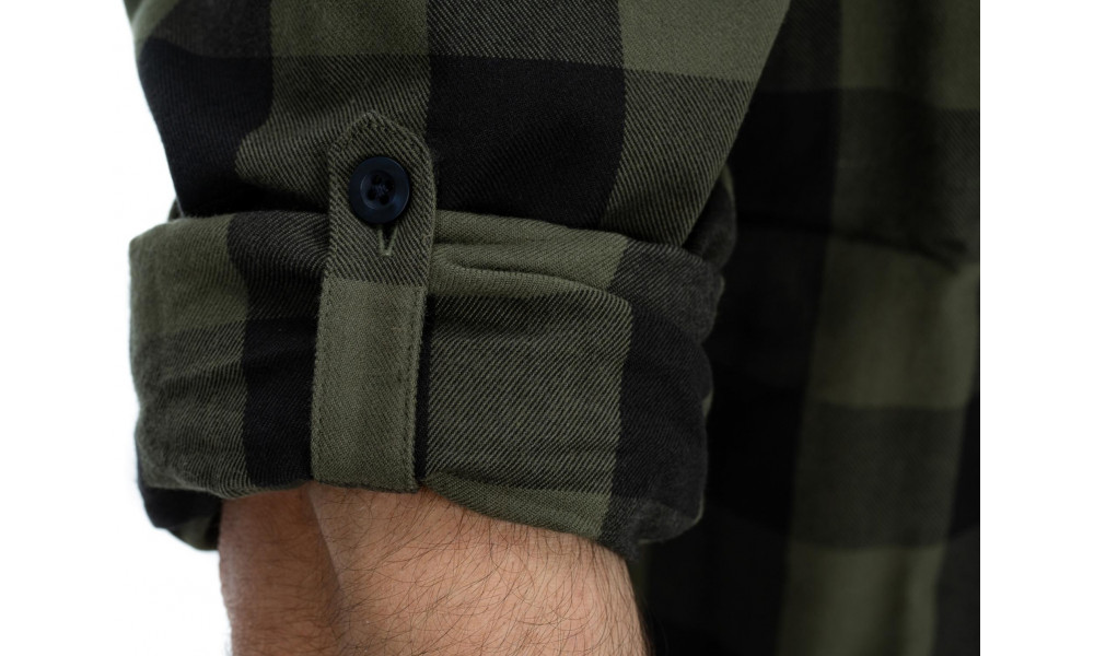 Krekls Cube Work L/S olive check - 2