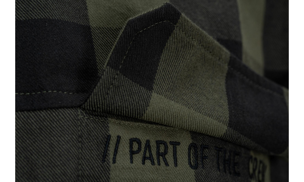 Krekls Cube Work L/S olive check - 3