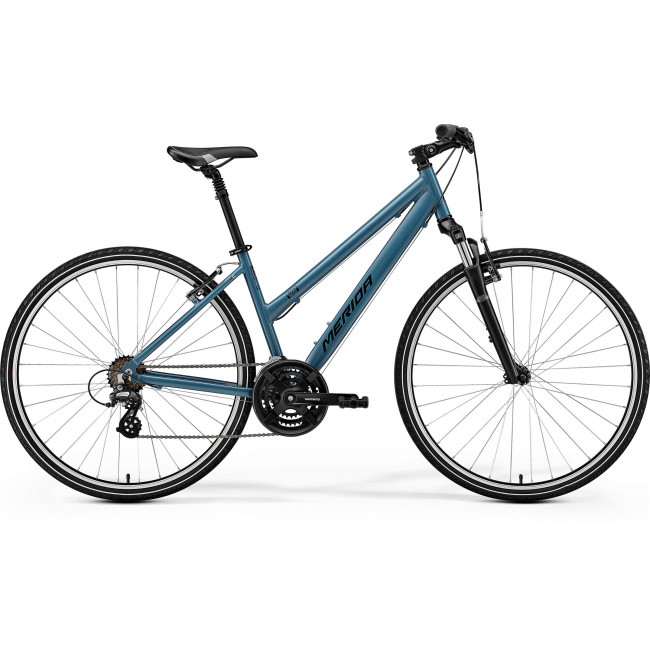 Velosipēds Merida Crossway 10-V SE I1 Lady silk dove blue(black)