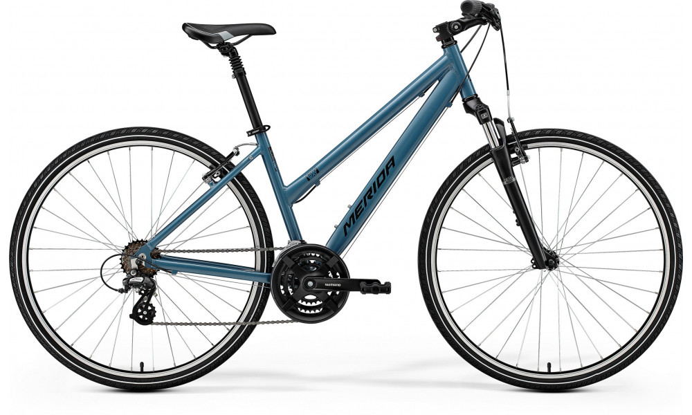 Velosipēds Merida Crossway 10-V SE I1 Lady silk dove blue(black) 