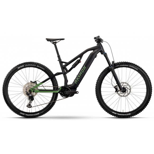 Elektriskais velosipēds Raymon Trailray 150 29" 2025 black-reseda green-citron