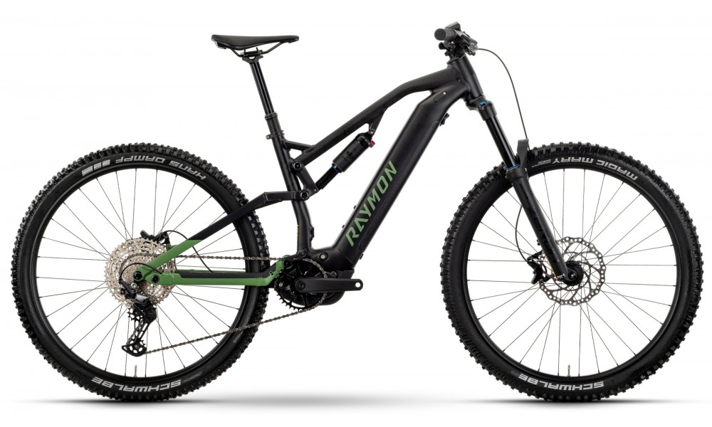 Elektriskais velosipēds Raymon Trailray 150 29" 2025 black-reseda green-citron - 1