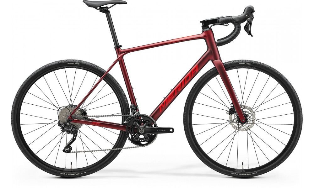 Velosipēds Merida Scultura Endurance GR 500 II2 matt burgundy red(race red) 