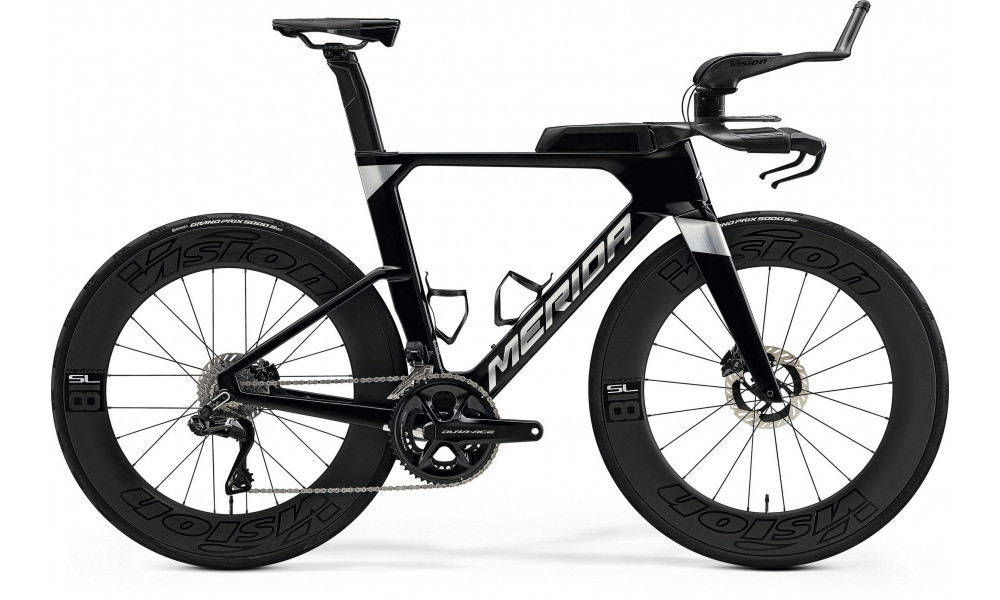 Velosipēds Merida Time Warp TRI 10K IV1-FRM metallic black(flash bcp) 